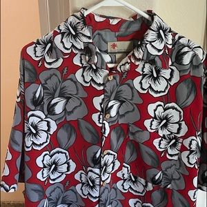 Large island tropics Hawaiian shirt